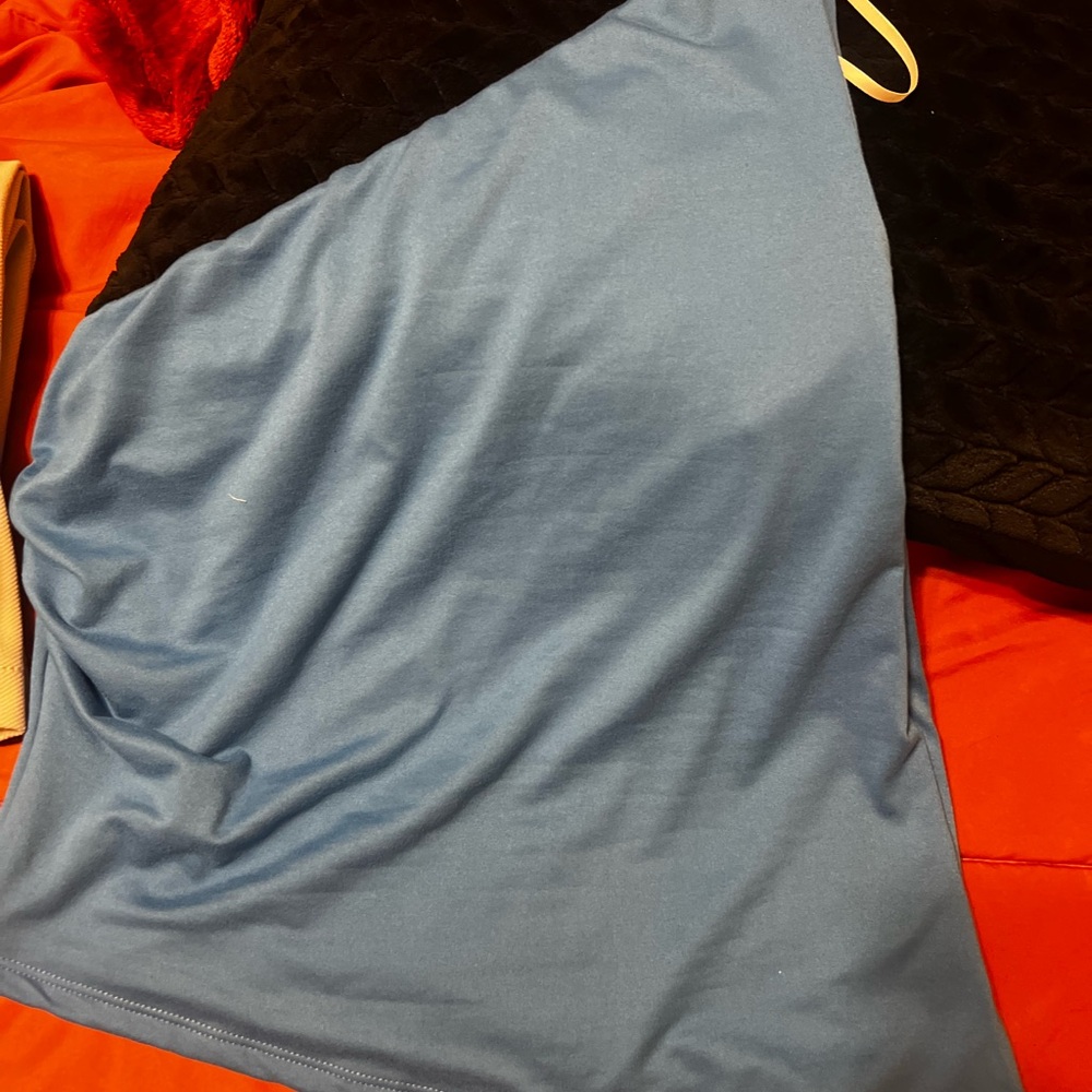 Lulu's Sky Blue One-Shoulder Blouse